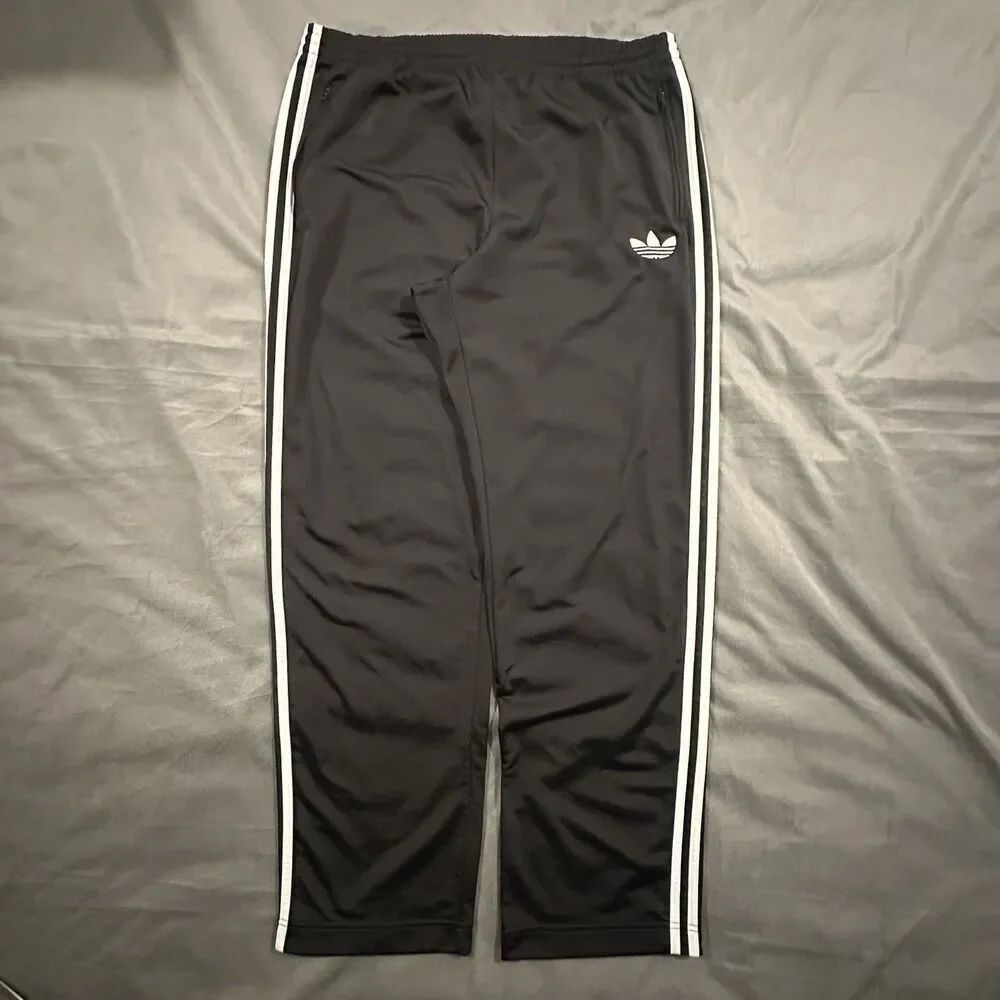 Adidas Originals Firebird Track Pants Trefoil Mens XL Black Striped 2008 Zip